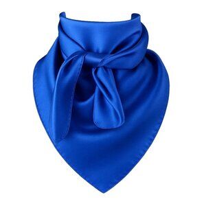 Blue Wild Rag Large Scarf 35x35 Inches Satin  Western Accessory Cowgirl Cowboy